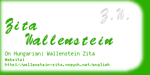 zita wallenstein business card